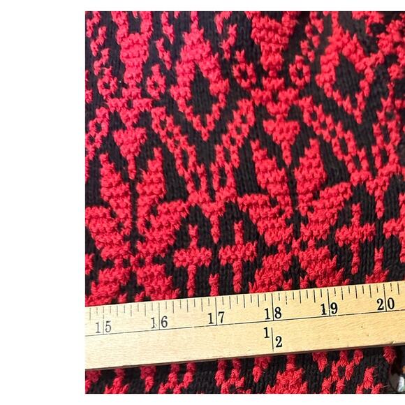 Vintage Delia Mckain Nordic Cotton Turtleneck Sweater Size M Padded Shoulders - Picture 6 of 7